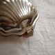 Soap dish or shell tray in silver metal