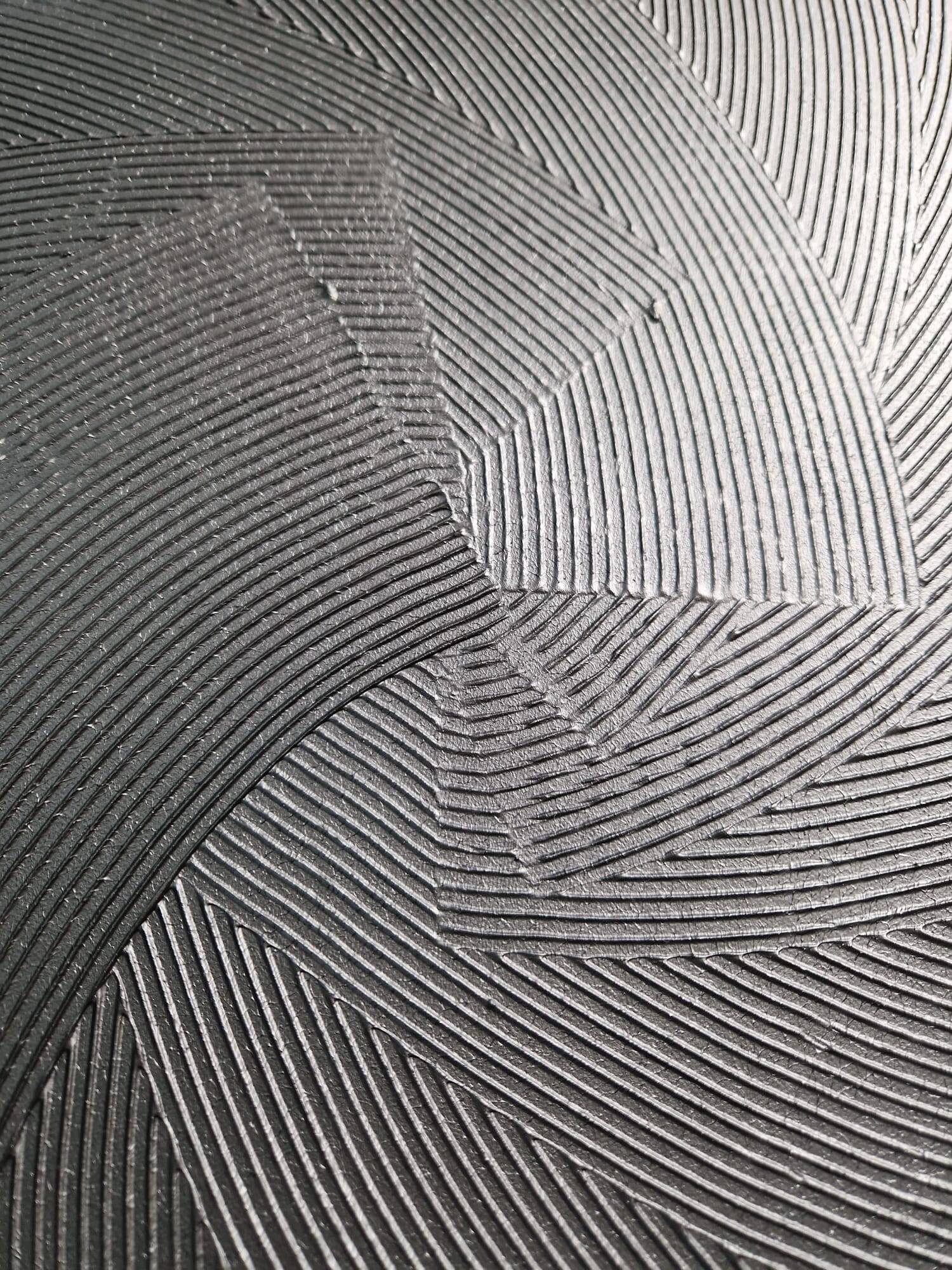 Minimalist monochrome abstract painting in black