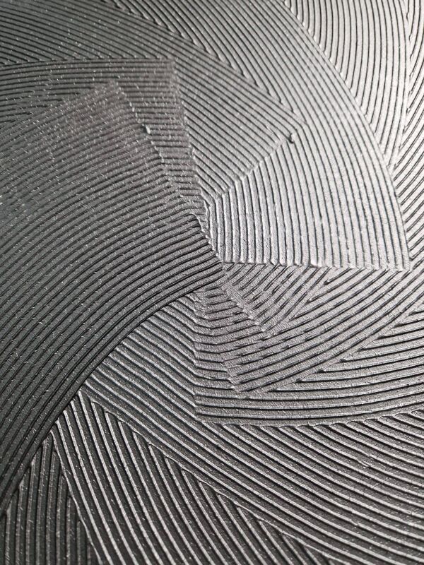 Tableau peinture abstraite monochrome minimaliste noir
