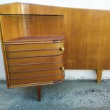 Vintage headboards and bedside tables