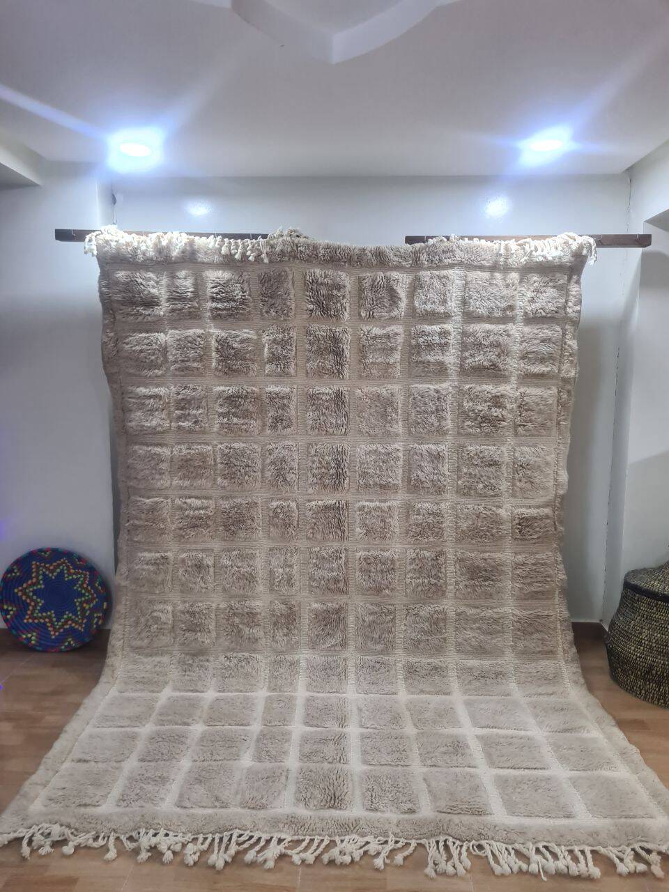 Large vintage MRIRT Berber rug in exceptional wool 260 x 180 cm