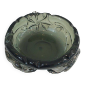 Important crystal ashtray decorated with sharks