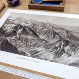 The Pyrenees mountain range, photographic plate printed in 1937
