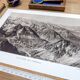 The Pyrenees mountain range, photographic plate printed in 1937
