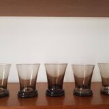 Set of 5 small black glasses
