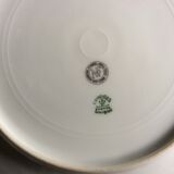 22 flat plates Limoges porcelain, flowers