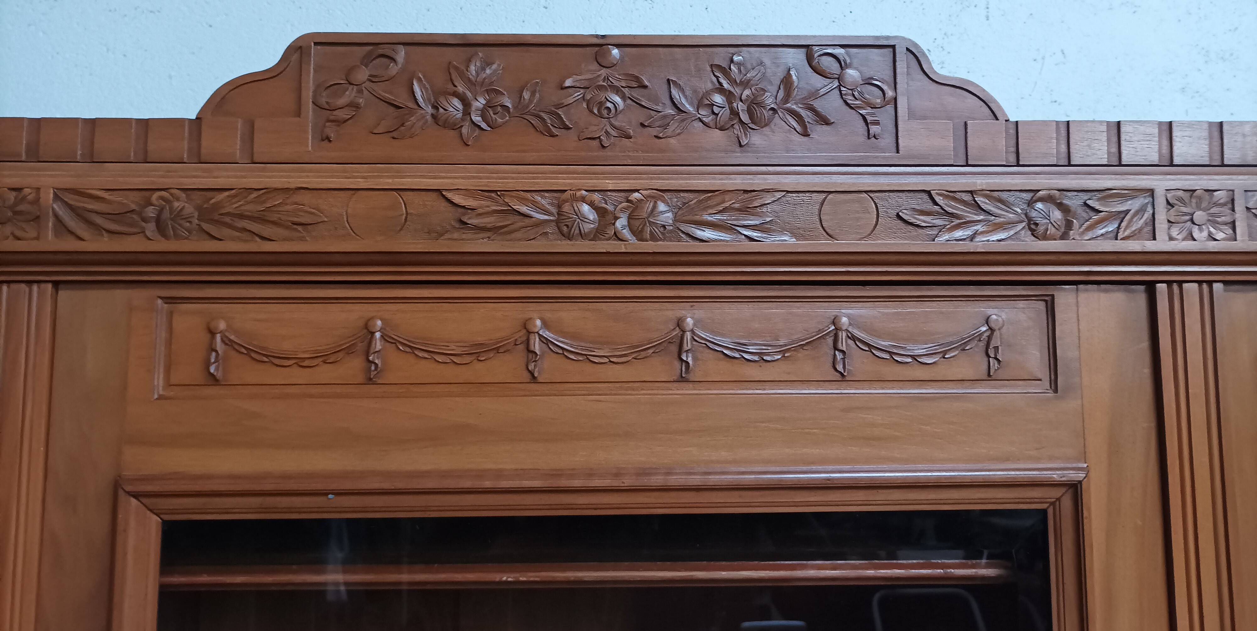 Art Deco walnut bookcase