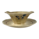 Sauceboat Sarreguemines flower pattern, first half of the 20th century.