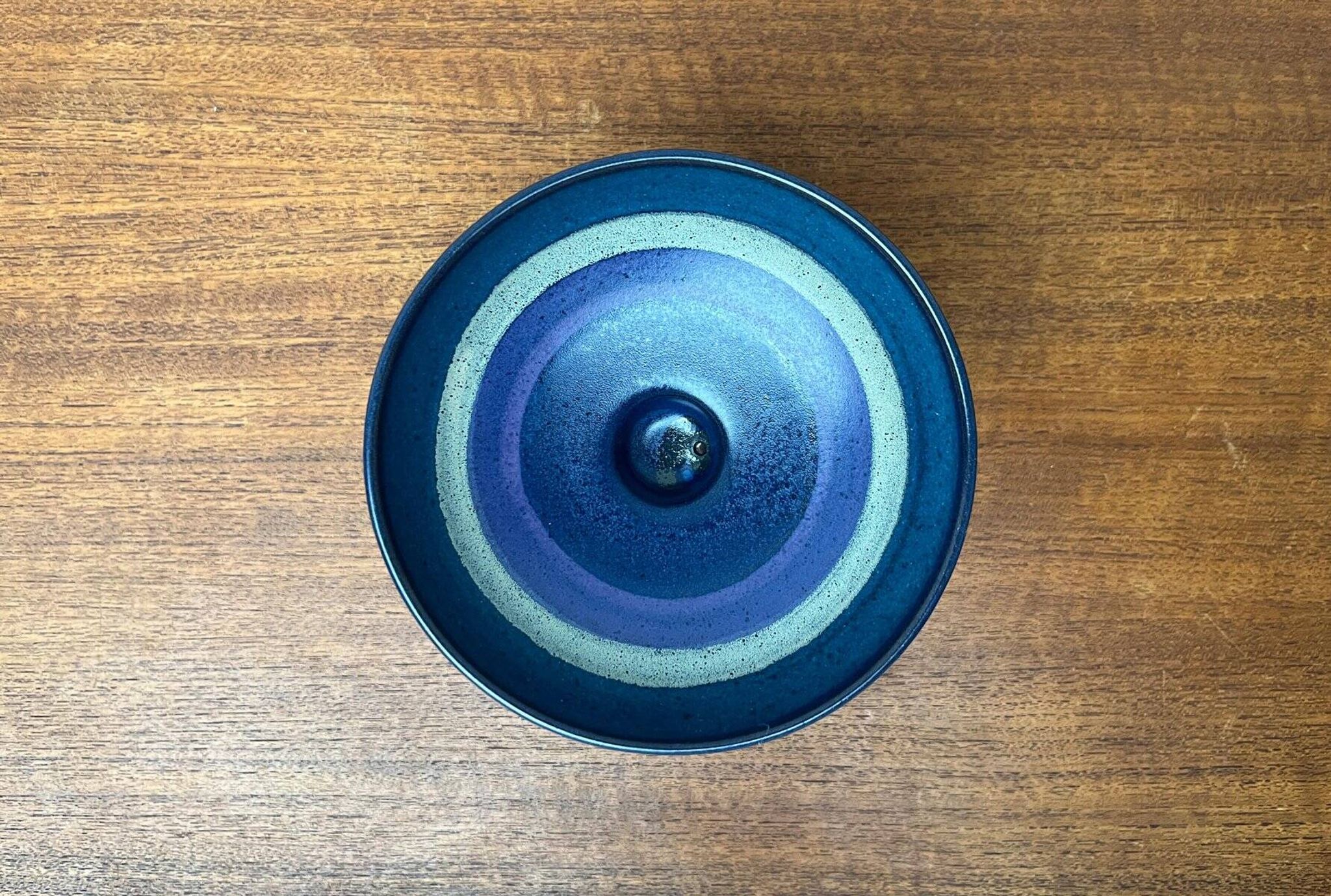 Vintage pottery candlestick from West Germany by KMK Keramik Manufaktur Kupfermühle, 1970s.