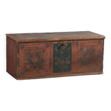Ancienne malle avec motifs floraux (c.1920) #24