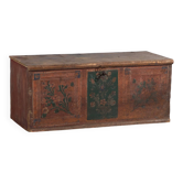 Antique trunk with floral motifs (c.1920) #24