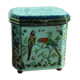 Porcelain and bronze box with parakeet decoration production Adele Carez