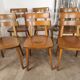 Set de 6 chaises tout bois 1960