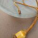 Art Deco ceiling lamp/chandelier in white pressed molded glass in working order