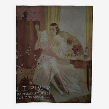 Publicité ancienne LT Piver Parfums Poudres Lotions Savons femme 1900