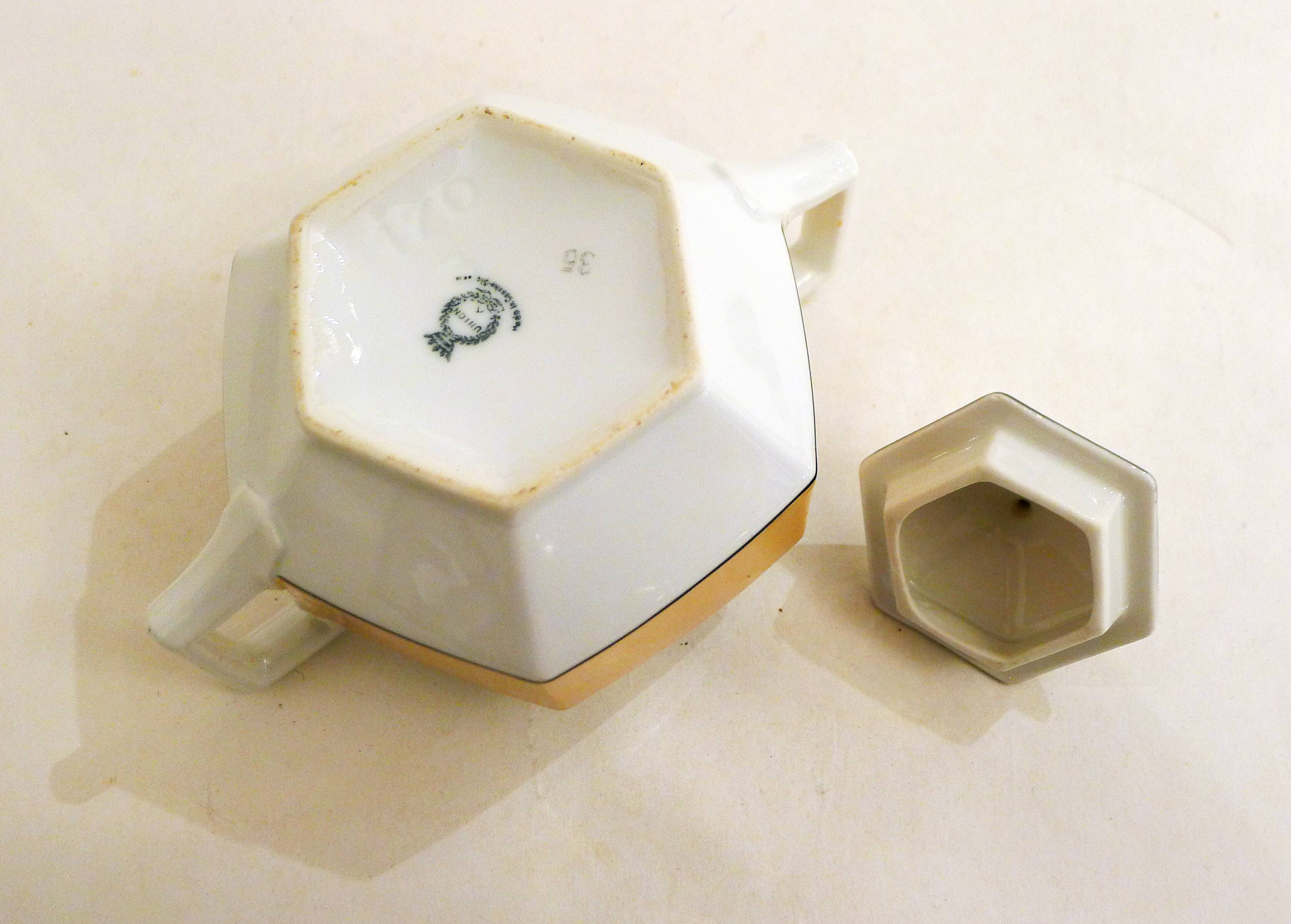 Iridescent Art Deco Sugar Bowl