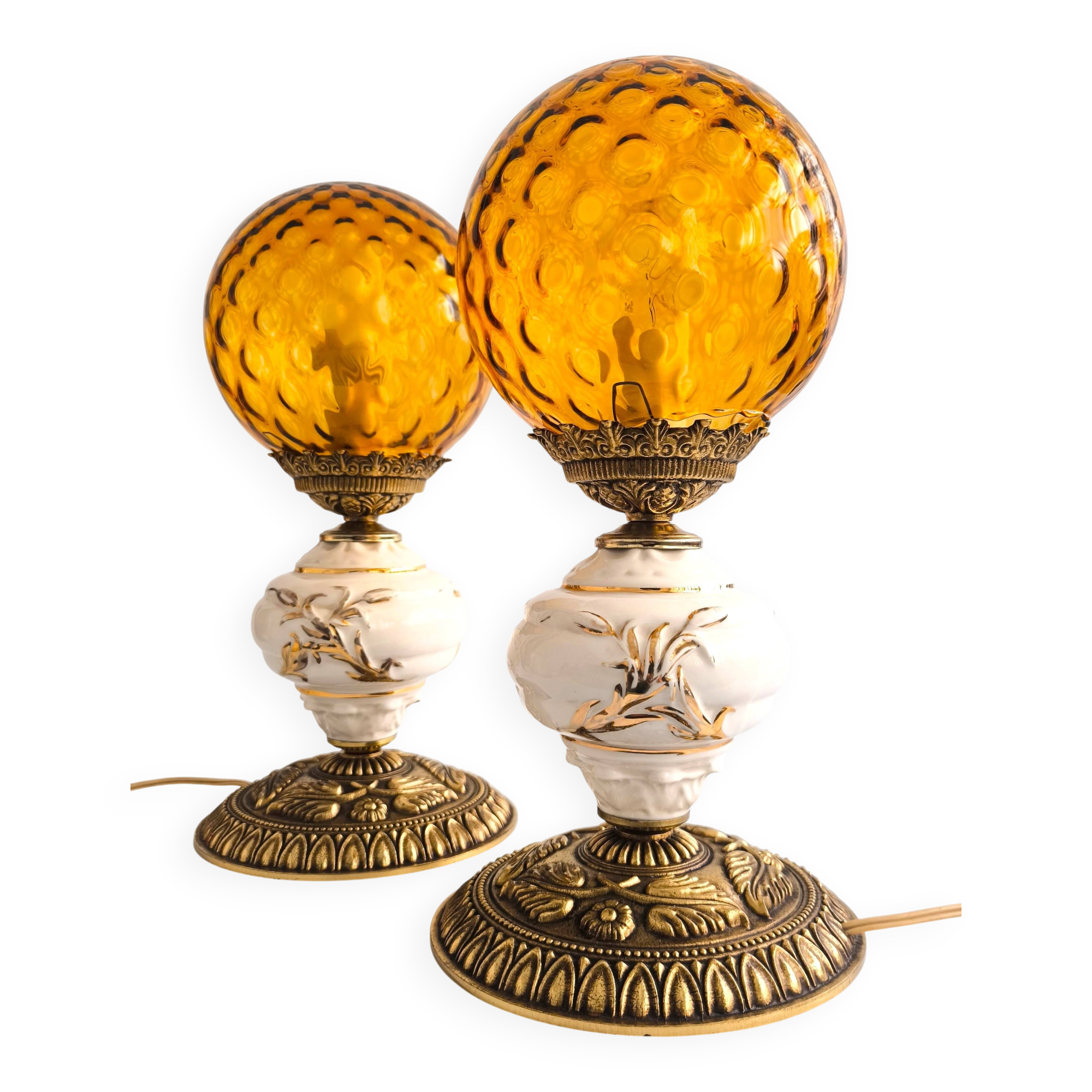 Set of French Hollywood Regency lamps