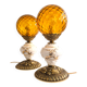 French Hollywood Regency lamp set
