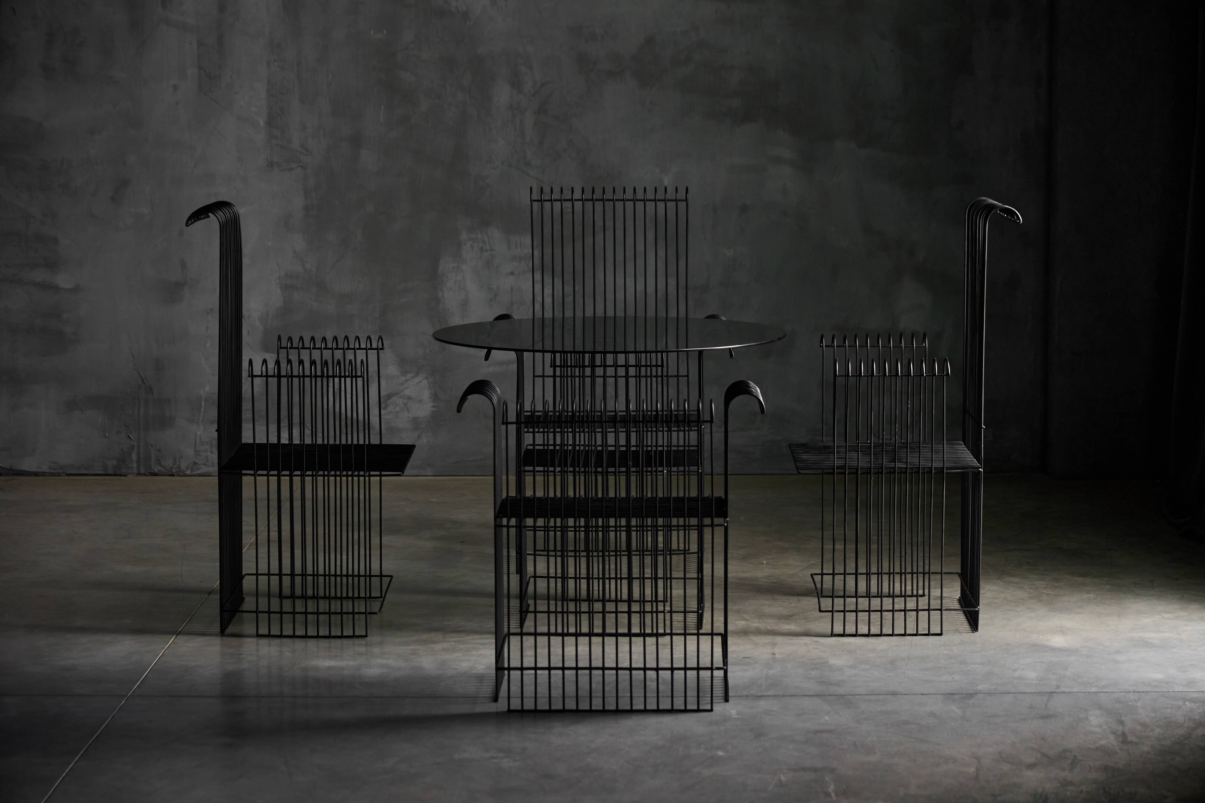 Metal Wire Modernist Garden Set, France, 1970s