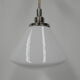 Art Deco school lamp with white glass shade