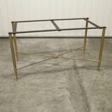 Table basse en marbre et piétement en laiton hauteur 46 cm