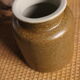 Mustard Pot Stoneware Brown Chiné Vintage Interior Varnished Gray