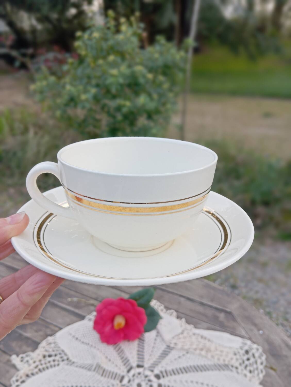 Vintage Villeroy and Boch breakfast cup and saucer