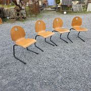 4 vintage school chairs from the 70s