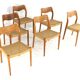 Set of 6 Niels Otto Møller for JL Møllers Møbelfabrik | model 71 - danish