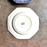 2 soup plates in Sarreguemines earthenware, "Sinceny" service circa 1900