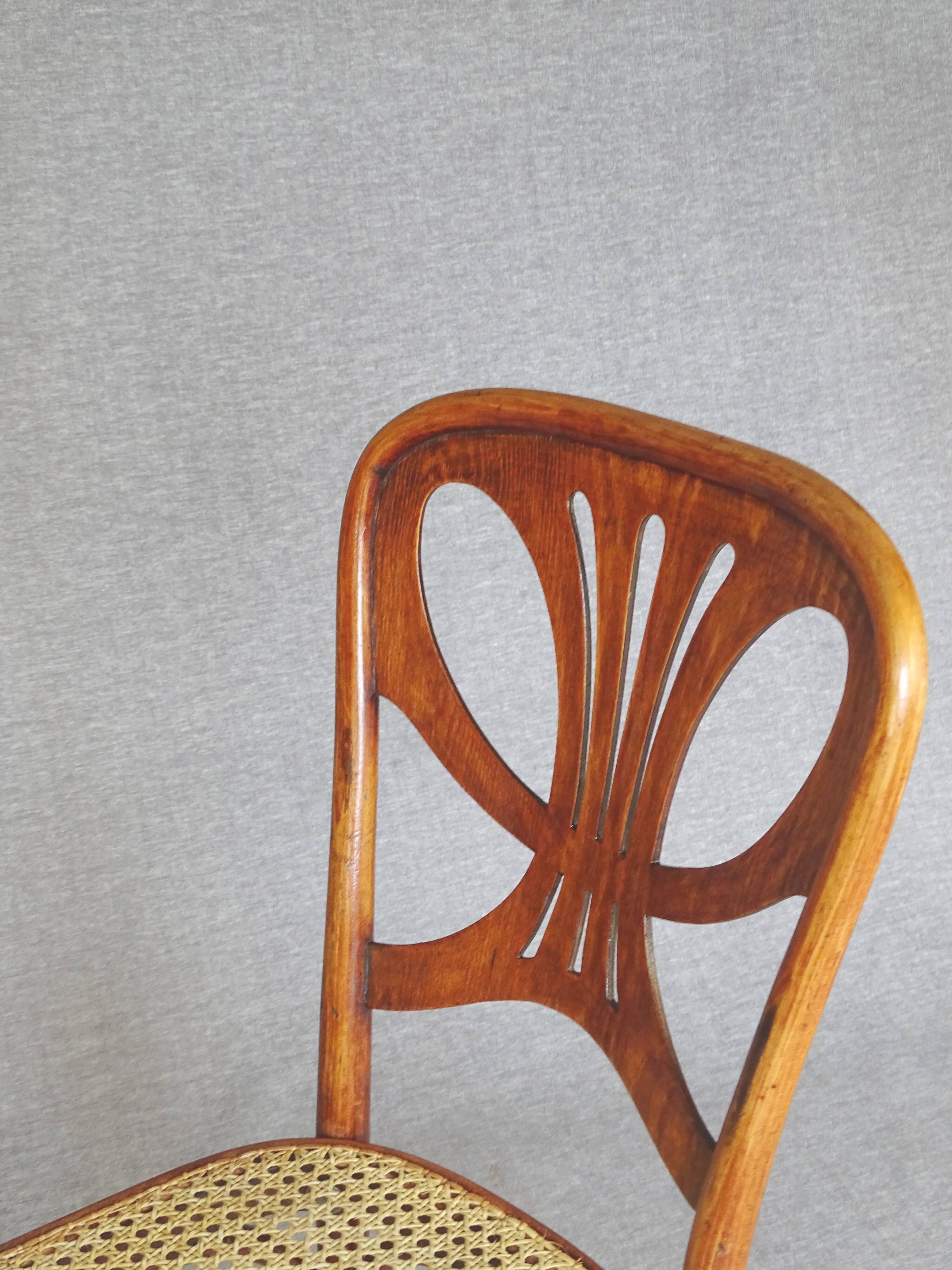 2  Chaises Thonet N°642, 1910, Art nouveau