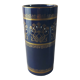 Old vase roll, blue, glazed ceramic, Lunéville napoleon III
