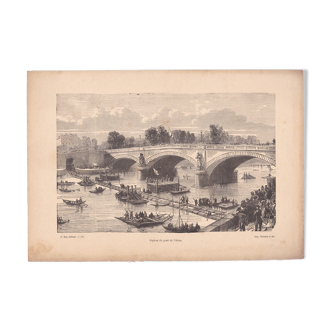A period illustration, image: siphon of the Alma bridge Paris ( read description)