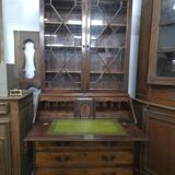 Mahogany secretary with display cabinet