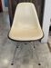 Fibreglass chair with skai vinyl, DSR Eiffel, off-white, Eames, Herman Miller.