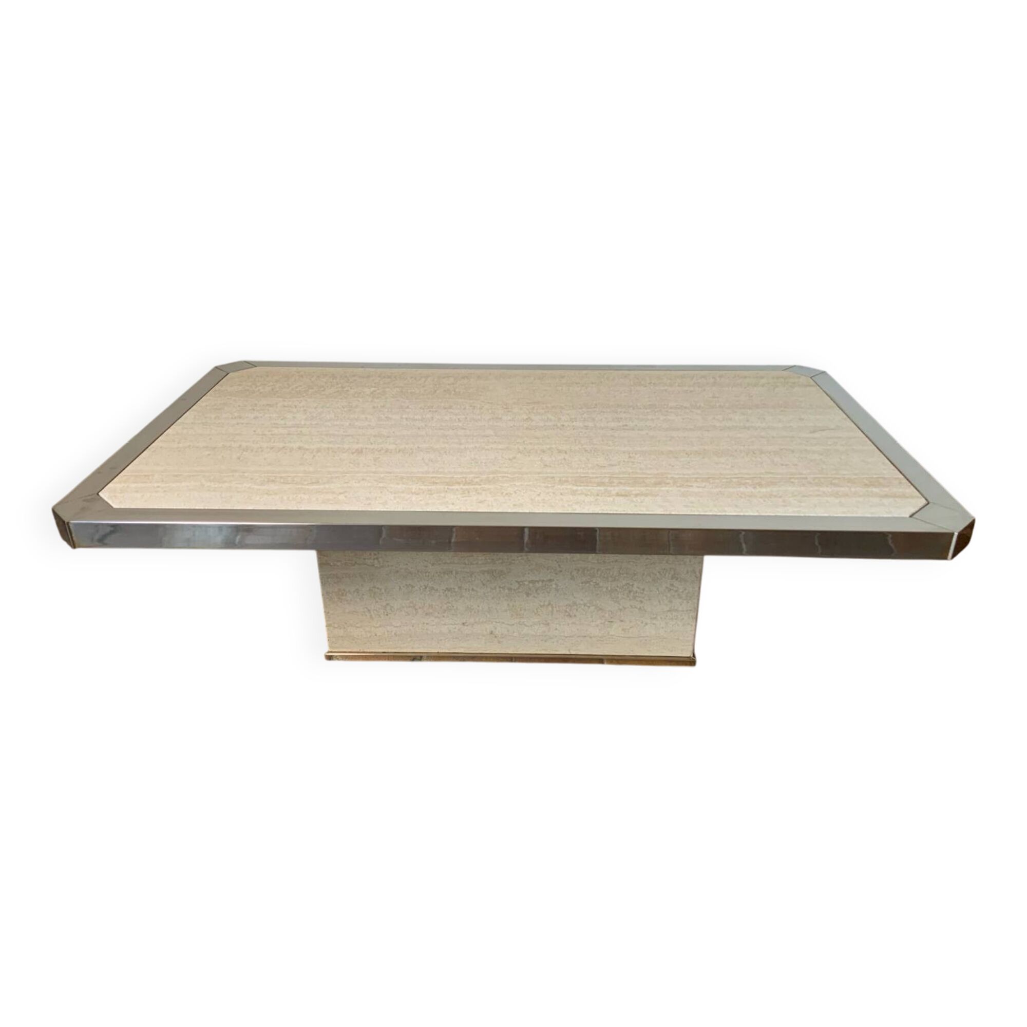 Coffee table and travertine