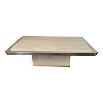 Coffee table and travertine
