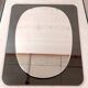 Smoked glass and white designed mirror with a freeform irregular shape - 1960s/70s