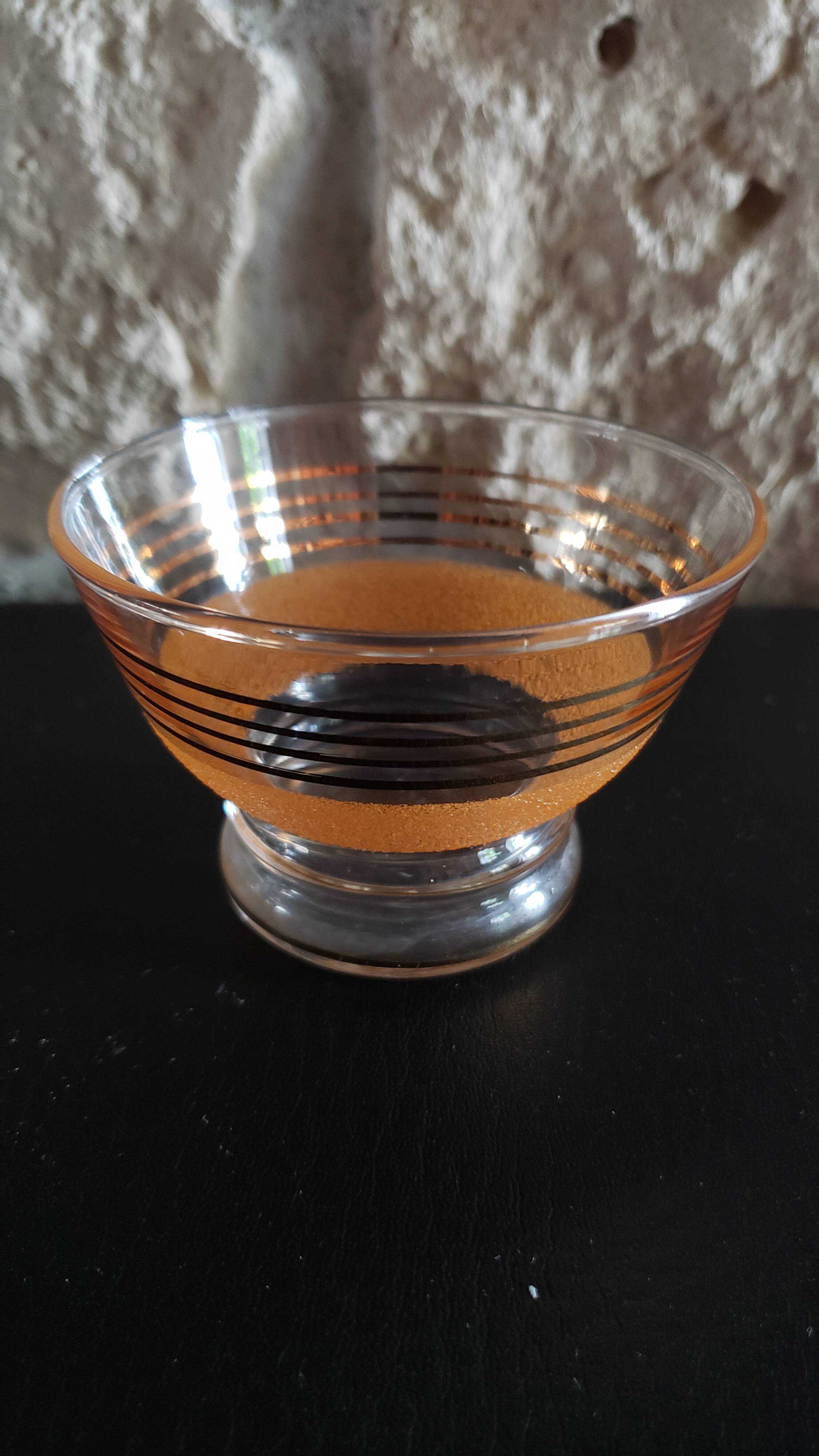 9 old granita champagne cups from the 50s