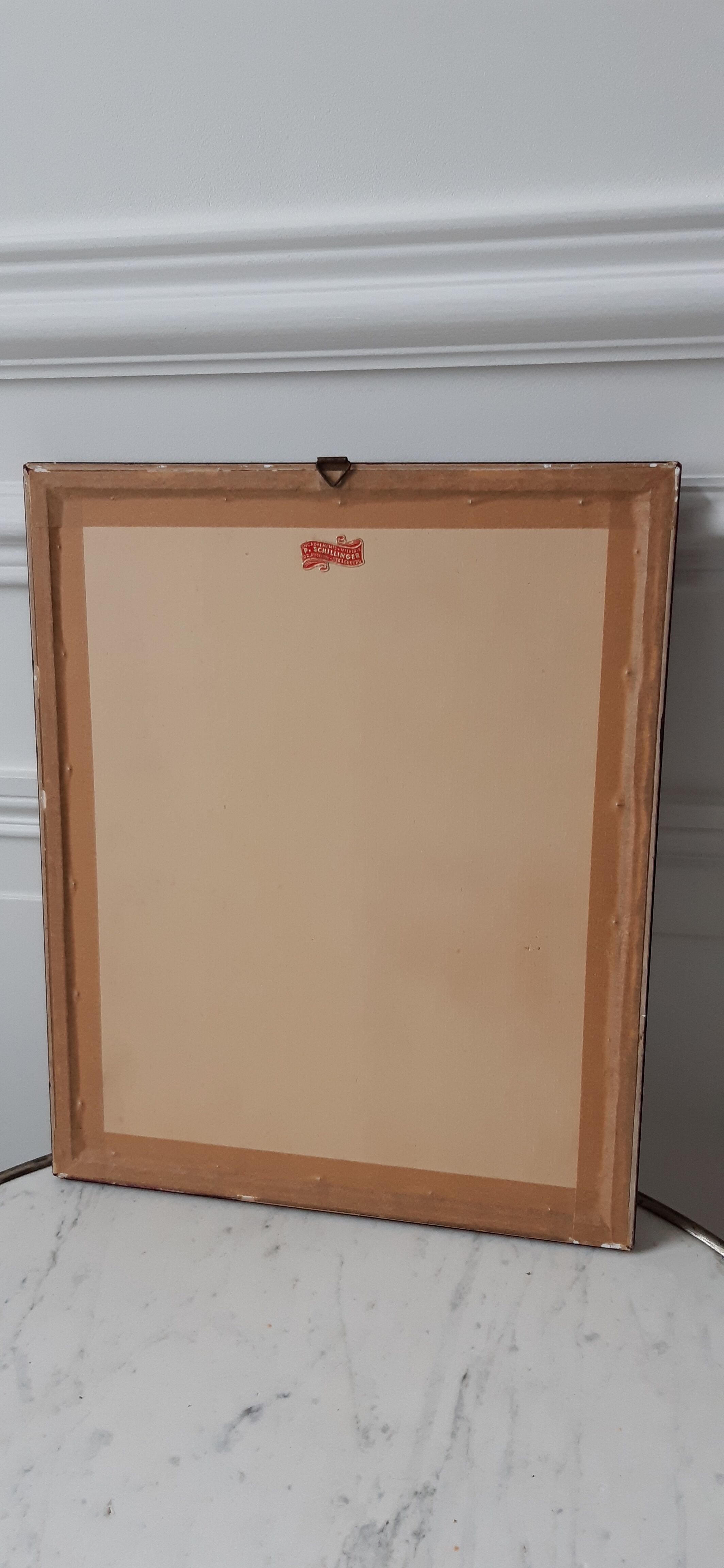 Mirror in wood and plaster painted art deco 30s