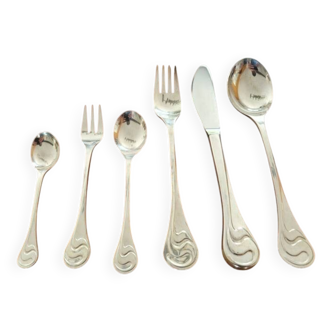 Set de 6 couverts modèle Asimmetria design Bjorn Wiinblad pour Rosenthal