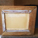 Oil on cardboard with frame