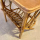 Rattan magazine holder table