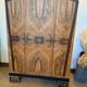 Vintage art deco storage furniture (dresser, wardrobe) in burr walnut