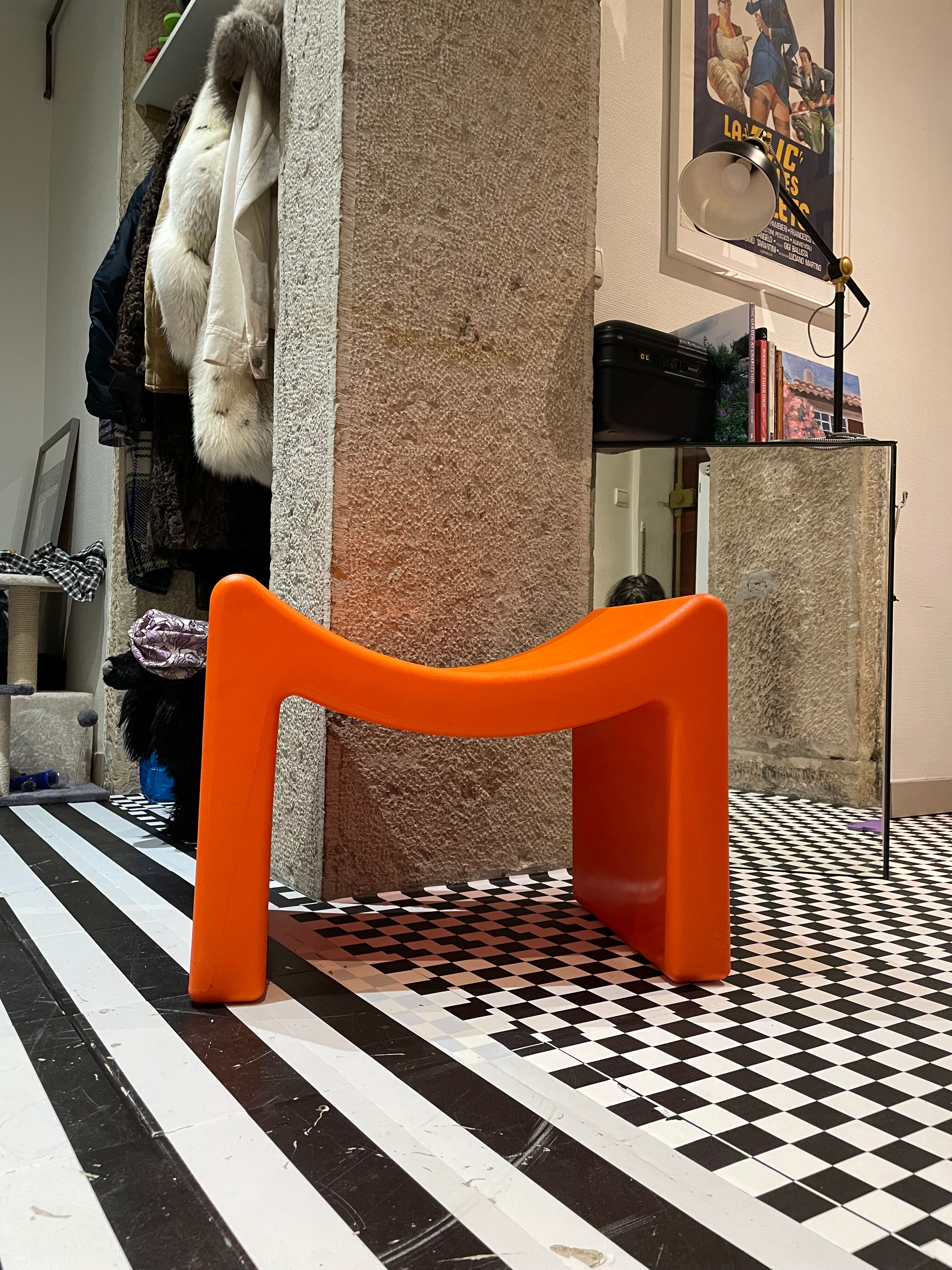 Stool M stool ultra design contempo seat orange by Marzais Creations