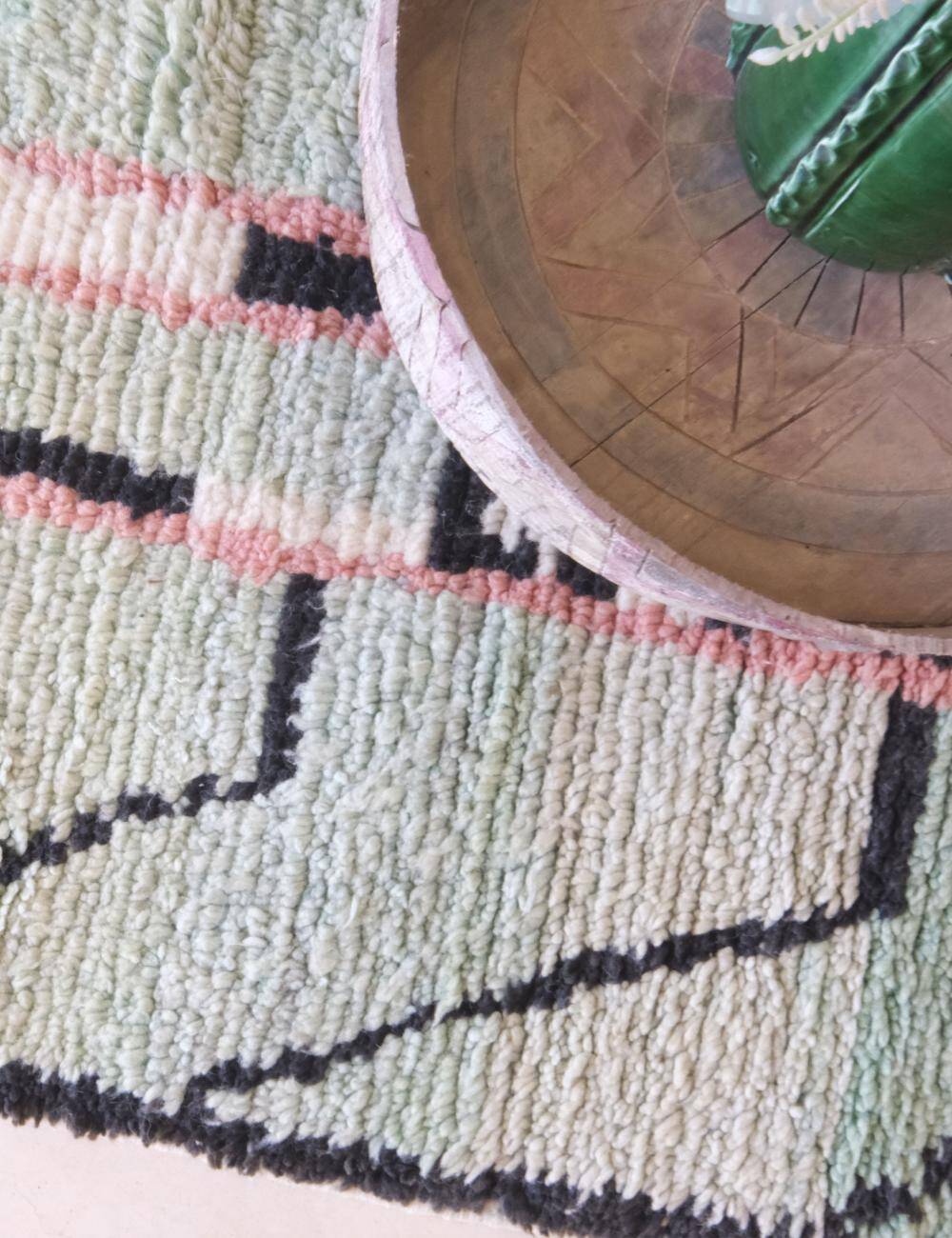 Mint Green Runner Rug - 295 x 82 cm