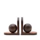 Wooden bookends decorated with spheres, 1950s