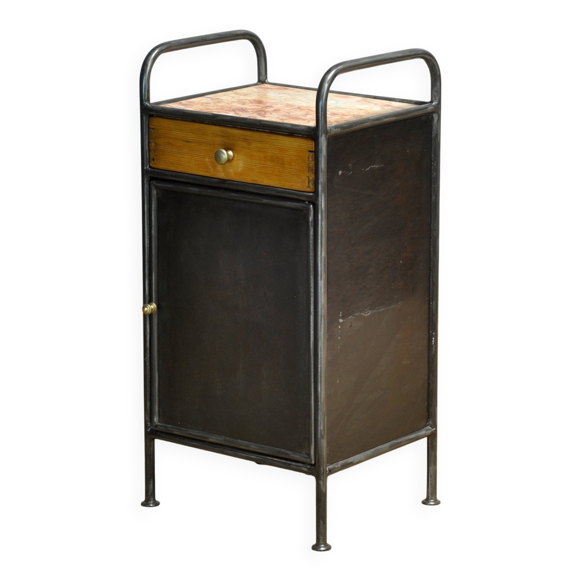 Nightstand with marble top, circa 1920