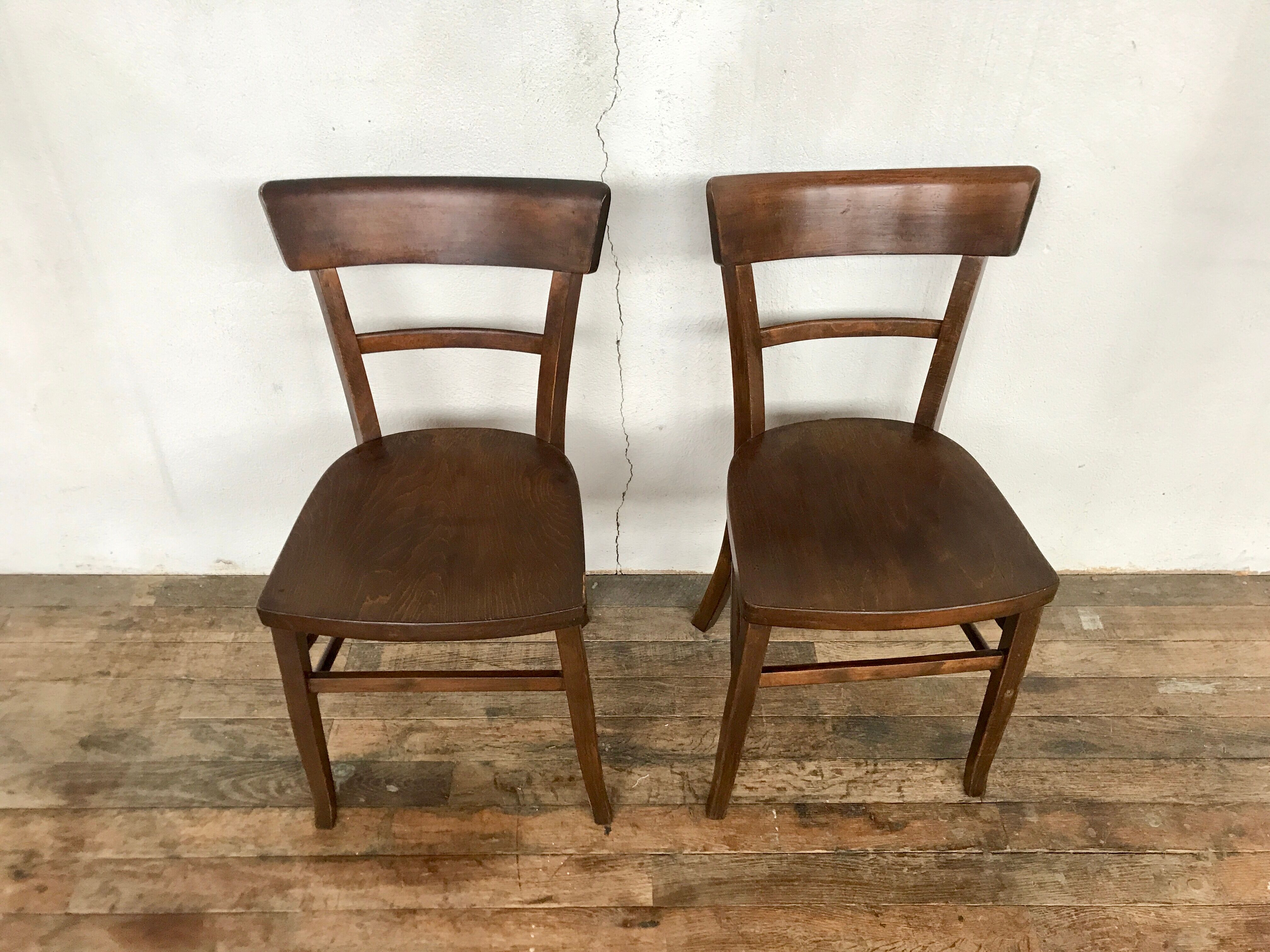 Pair of Parisian bistro chairs