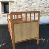Lit enfant en bois pied compas